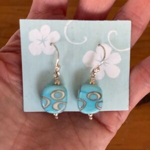 Elegant Blue and Silver Dangle Earrings